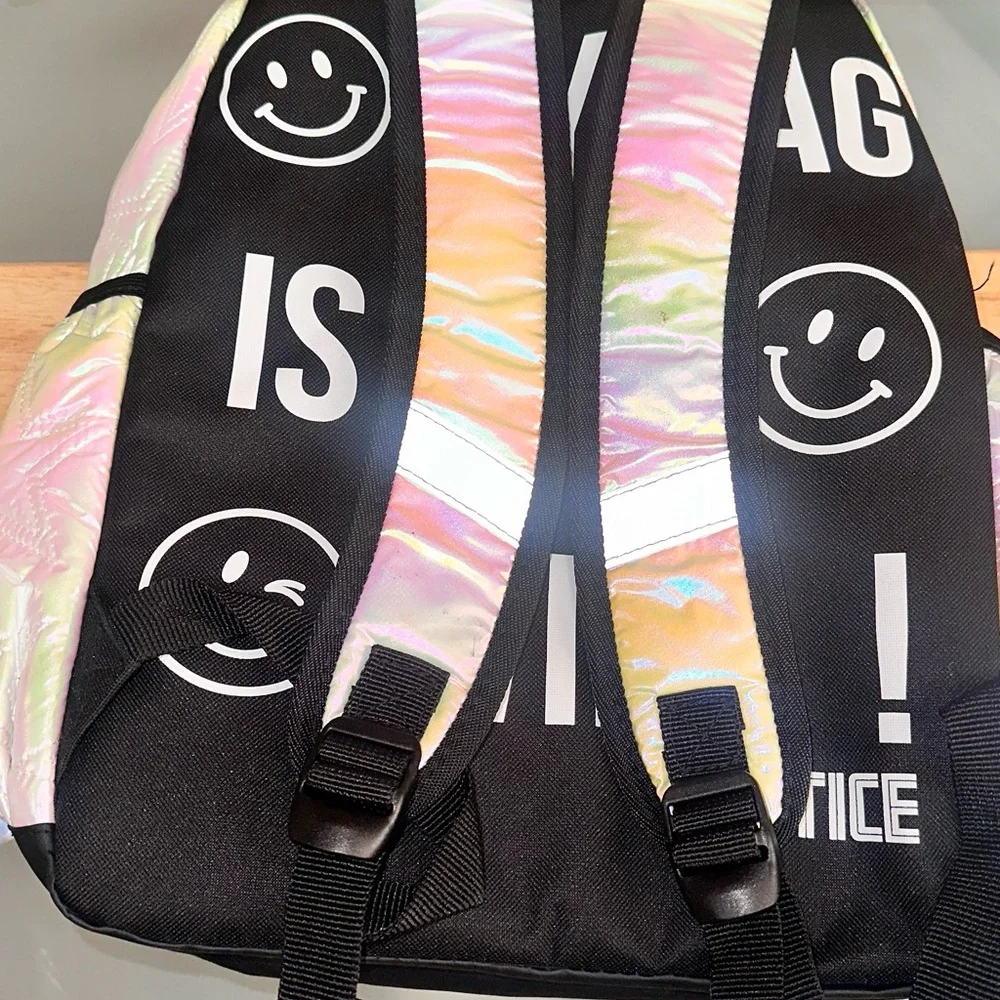 JoJo Siwa Iridescent Star Kids Backpack Set - Holographic Pink Accent